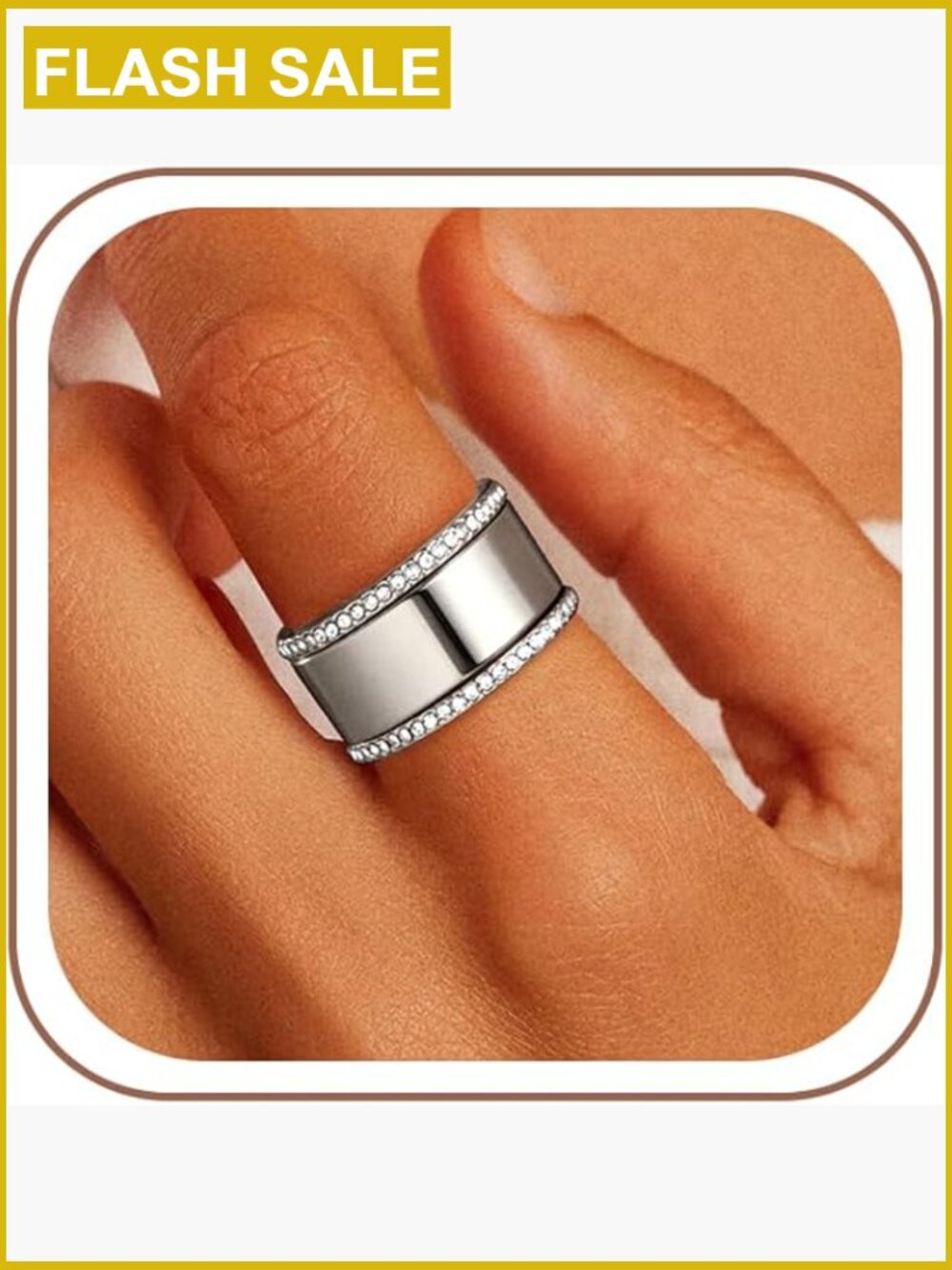 3-Pack Stackable Rings for Women - 18K Gold Plated CZ
